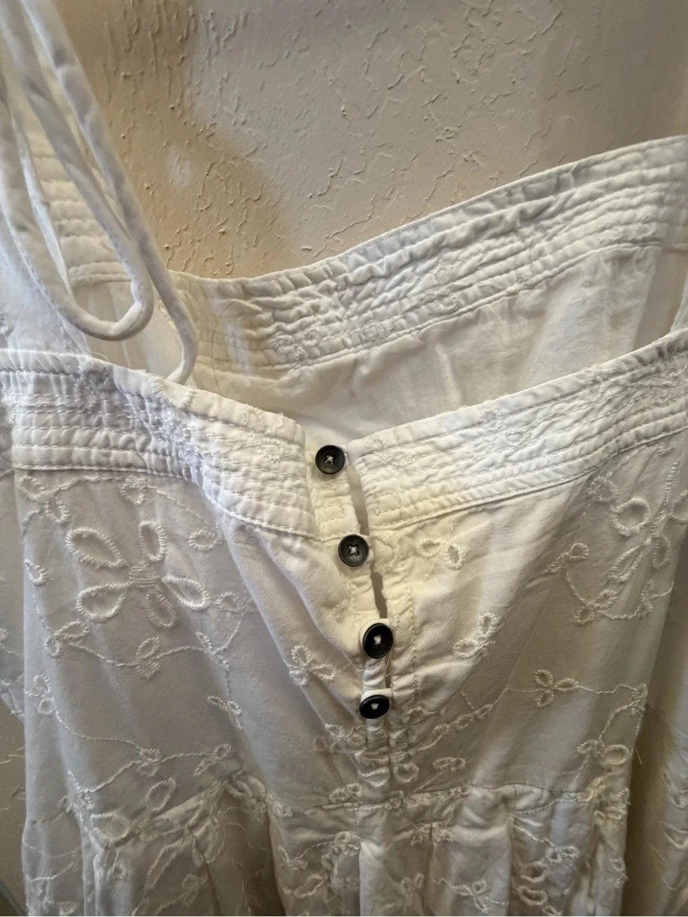 Free People Primavera Eyelet Midi Dress White Cotton Cottagecore L
